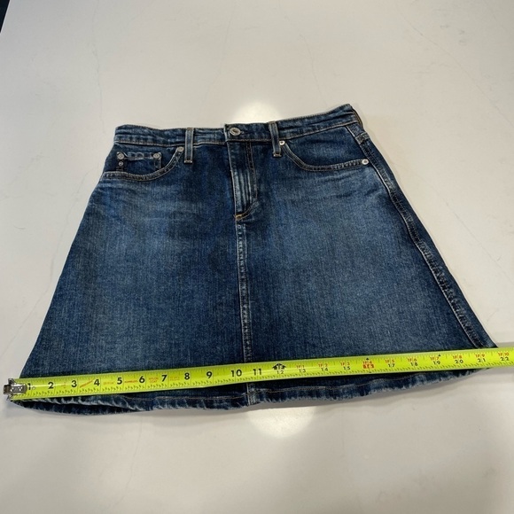 AG Adriano Goldschmied Skirt Denim 27 A Line Jean Dark Y2K Blue - Picture 12 of 14